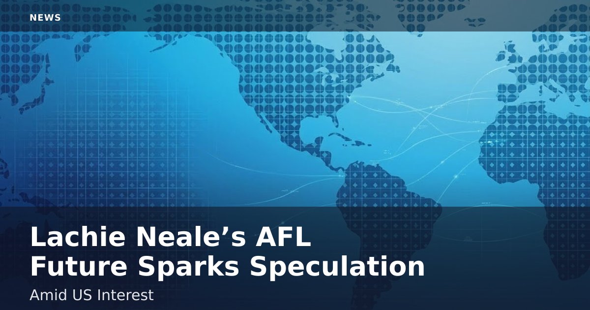 Lachie Neale’s AFL Future Sparks Speculation Amid US Interest