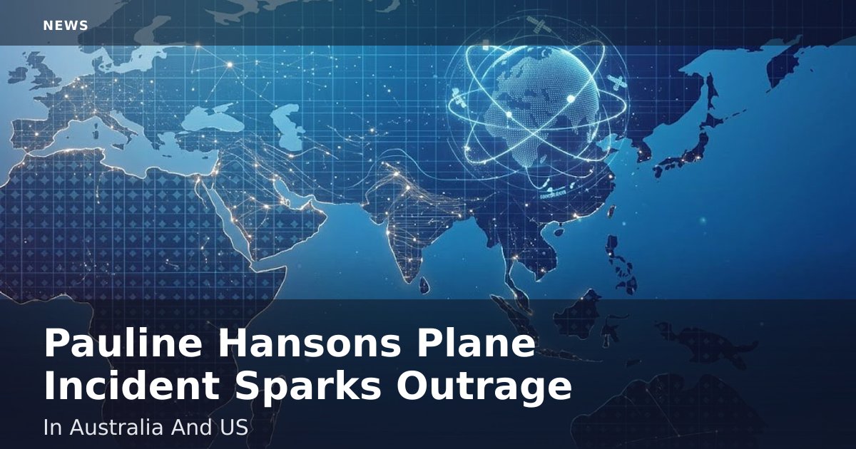 Pauline Hanson's Plane Incident Sparks Outrage In Australia And US